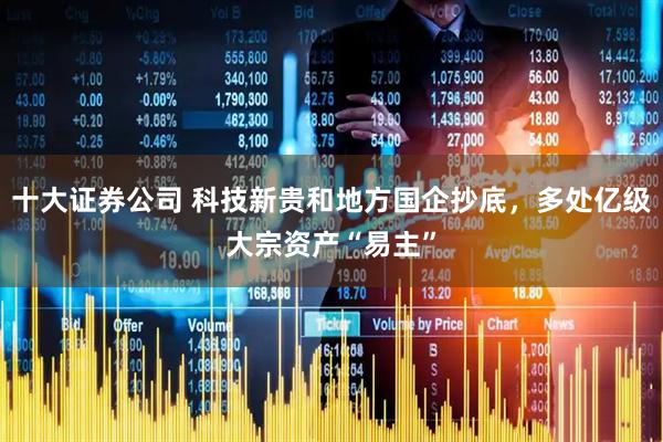 十大证券公司 科技新贵和地方国企抄底，多处亿级大宗资产“易主”